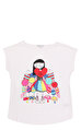 Little Marc Jacobs Kız Çocuk  Baskı Desen Beyaz T-Shirt