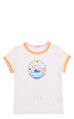 Little Marc Jacobs Kız Çocuk  Baskı Desen Beyaz T-Shirt