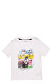 Little Marc Jacobs Erkek Çocuk  Baskı Desen Beyaz T-Shirt