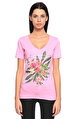 Guess Baskı Desen Pembe T-Shirt