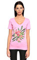 Guess Baskı Desen Pembe T-Shirt