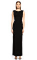 Alaia Siyah-Bordo Uzun Elbise