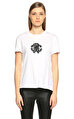 Roberto Cavalli İşleme Detaylı Beyaz T-Shirt