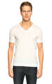 John Varvatos Usa V Yaka Beyaz T-Shirt