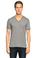 John Varvatos USA V Yaka Gri T-Shirt