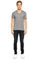 John Varvatos USA V Yaka Gri T-Shirt