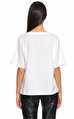 Kendall&Kylie V Yaka Beyaz T-Shirt