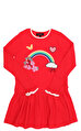 Juicy Couture Kız Çocuk  İşleme Detaylı Kırmızı Elbise