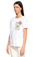 Sandro İşleme Detaylı Beyaz T-Shirt