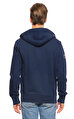 Superdry Kapüşonlu Baskı Desen Lacivert Sweatshirt