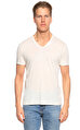 John Varvatos USA V Yaka Beyaz T-Shirt