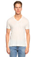 John Varvatos USA V Yaka Beyaz T-Shirt