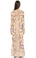 BCBG MAX AZRIA Çiçek Desenli Pudra Uzun Elbise
