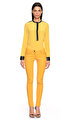 Karl Lagerfeld Sarı Deri Pantolon