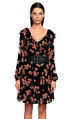 MICHAEL Michael Kors Çiçek Desenli Siyah Elbise