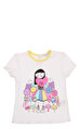 Little Marc Jacobs Baskı Desen Beyaz Kız Bebek T-Shirt