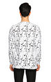 Guess Yırtık Desenli Beyaz Sweatshirt