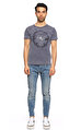 Guess Baskı Desen Lacivert T-Shirt