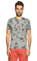 John Varvatos Usa Mermer Desenli Gri T-Shirt 