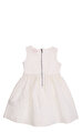Lanvin Büzgü Desenli Beyaz Kız Çocuk Elbise