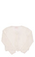 Lanvin Düğmeleri Çiçek Detaylı Beyaz Kız Çocuk Bluz