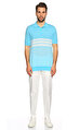 Salvatore Ferragamo Mavi-Beyaz Polo T-Shirt