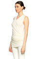 Donna Karan Kolsuz Beyaz Bluz