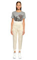 Alexander McQueen Kuru Kafa Desenli Gri T-Shirt