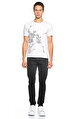 Alexander Mcqueen Baskı Desen Beyaz T-Shirt