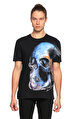 Alexander Mcqueen Baskı Desen Siyah T-Shirt