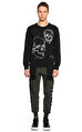 Alexander Mcqueen Baskı Desenli Siyah Sweatshirt