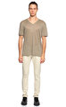 John Varvatos V Yaka Bej Rengi T-Shirt