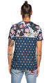 Ted Baker Çiçek Desenli Lacivert T-Shirt