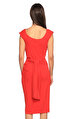 Donna Karan V Yaka Kırmızı Elbise