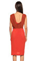 Donna Karan Kırmızı Kahverengi Elbise