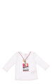 Little Marc Jacobs Kız Bebek Baskı Desen Uzun Kollu Beyaz T-Shirt