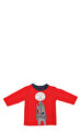 Little Marc Jacobs Erkek Bebek Baskı Desen Uzun Kollu Kırmızı T-Shirt