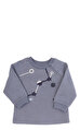 Baby Dior Erkek Bebek İşleme Detaylı Gri Sweatshirt