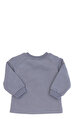 Baby Dior Erkek Bebek İşleme Detaylı Gri Sweatshirt