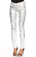 Karl Lagerfeld Desenli Gümüş Jean Pantolon