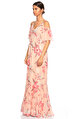 Juicy Couture Çiçek Desenli Uzun Pembe Elbise