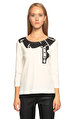 Sonia By Sonia Rykiel Truvakar Kollu Krem Siyah T-Shirt