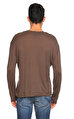 Just Cavalli V Yaka Uzun Kollu Kahverengi T-Shirt