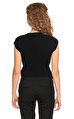 Michael Kors Collection Çıtçıtlı Siyah Bluz
