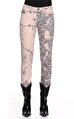 Just Cavalli Karma Desen Lila Jean Pantolon