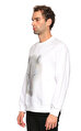 St. Nian Baskı Desen Beyaz Sweatshirt