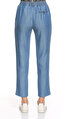 Karl Lagerfeld Beli Lastikli Mavi Pantolon