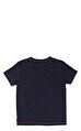 Little Marc Jacobs Baskılı Çıtçıtlı Yaka Lacivert T-Shirt