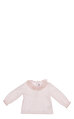 Baby Dior Dantel İşlemeli Uzun Kollu Pembe T-Shirt