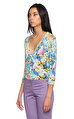 Blugirl Kruvaze Çiçek Desenli Renkli Bluz 